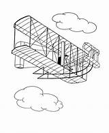 Coloring Pages Airplane Planes Wright Brothers Airplanes Aircraft Printable Flyer Sheets Activity sketch template