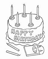 Coloring Birthday Happy Pages Printable Kids Cake Colouring Color Party Print sketch template