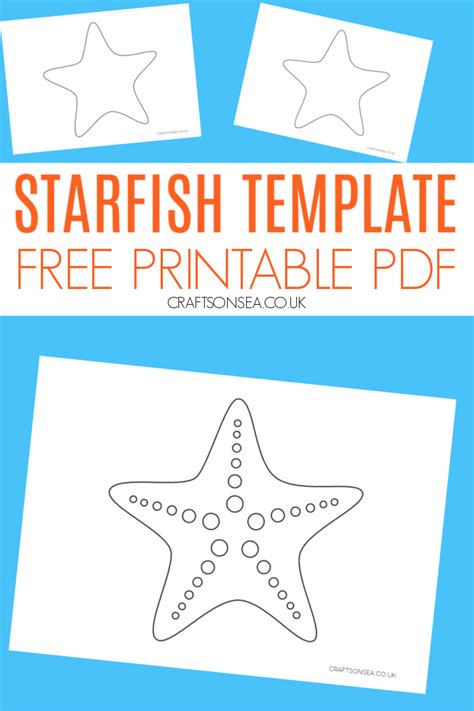 starfish template  printable  crafts  sea