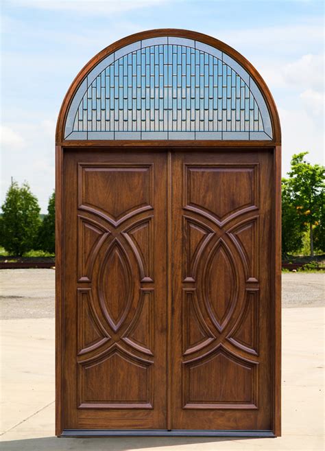 exterior double doors  arched transom