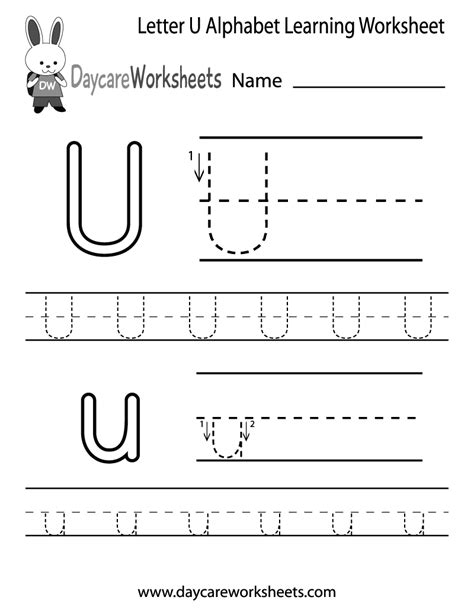 letter  alphabet learning worksheet  preschool