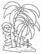 Coconut Cocotier Tree Coloriage Getcolorings Coloriages Palms Anycoloring sketch template