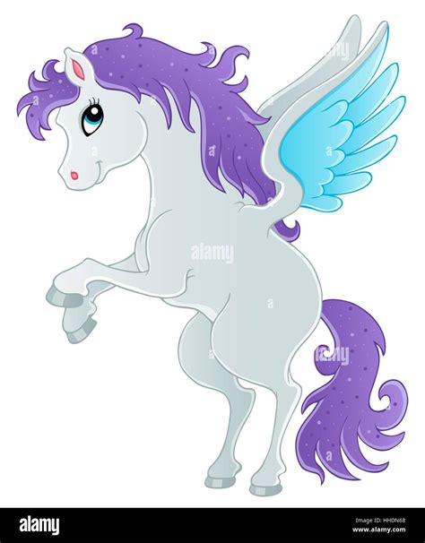 pegasus flying horse cartoon  res stock photography  images alamy