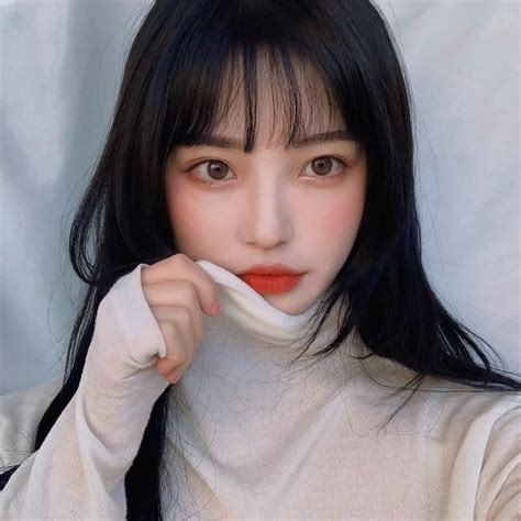 Pin De 欣玉欣 En Korea Girl Cabello Con Flequillo Maquillaje Bonito