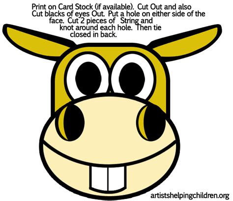 donkey mask   card