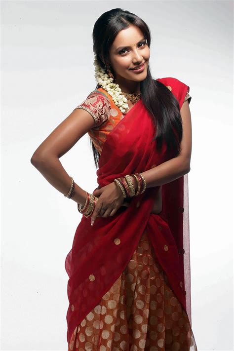 actress priya anand looking hot in red saree hq stills navel queens