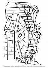 Mill Water Draw Watermill Drawing Coloring Pages Watermills Sketch Step Template sketch template