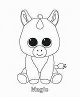 Unicorn Coloring Pages Hard Getcolorings Beanie Boo sketch template