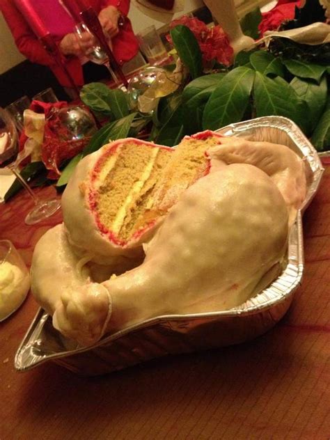 Raw Turkey Christmas Cake Boing Boing
