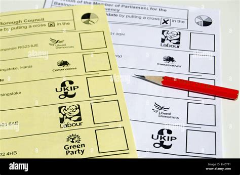 ballot paper uk  res stock photography  images alamy