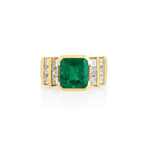 princess cut emerald ring rubys jewellery