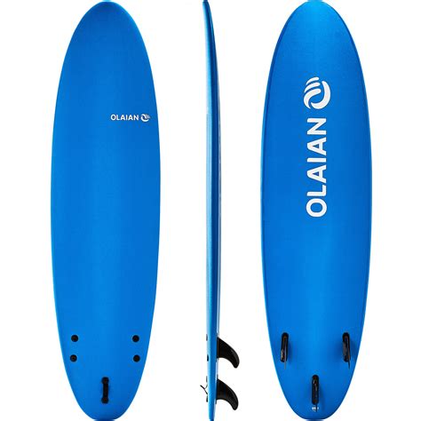 surfboard  aus schaumstoff soft  inkl leash und  finnen olaian decathlon