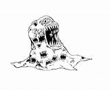 Gibbering Mouther Inktober Dungeons Monster sketch template