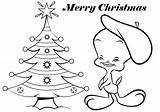 Christmas Coloring Pages Tweety Bird Merry Cartoon Color Card Kids Cards Print Cliparts Clipart Drawing Looney Tunes Baby Library Cartoons sketch template