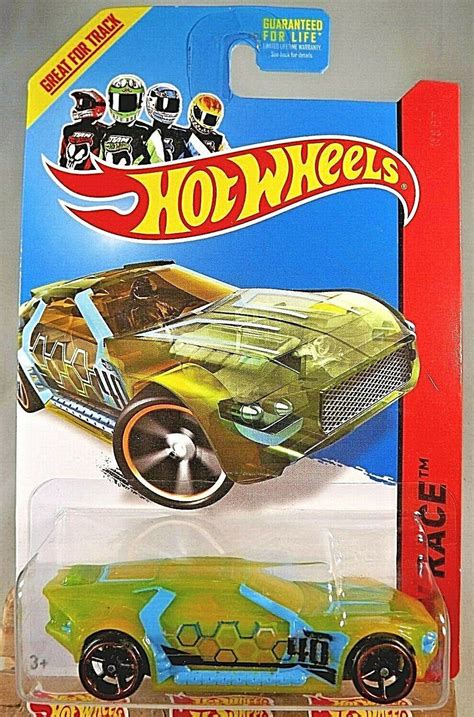 hot wheels  hw racex raycers bullet proof trans yellow