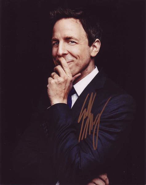 seth meyers  person autographed photo