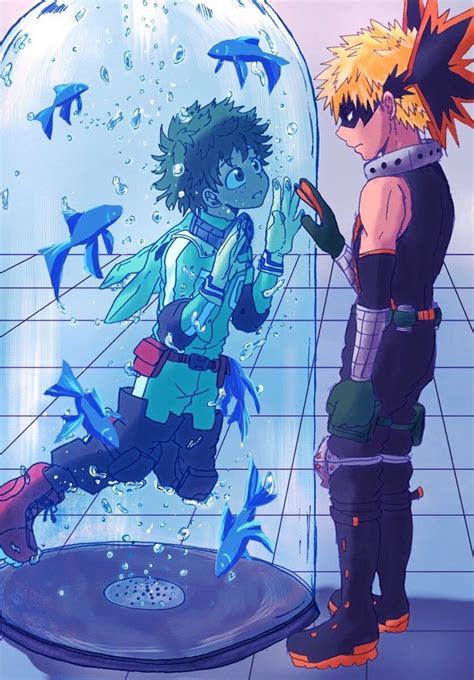 bakugou katsuki and midoriya izuku my hero academia episodes anime hero