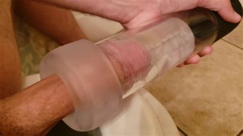 Edging With New Penis Pump With Masturbation Sleeve Toy