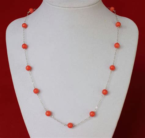 pink coral necklace