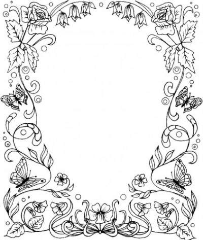 floral coloring page border clip art library