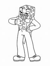 Cuphead Dice Mugman Bosses Coloringonly Lectoescritura Fichas Beppi Chalice sketch template