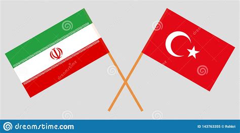 Iran And Turkey The Iranian And Turkish Flags Official Colors