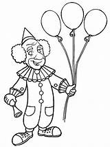 Payaso Clowns Cool2bkids Globos Bunch Luftballons Ausdrucken Getdrawings sketch template