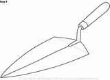 Trowel Drawing Draw Tools Step Template Coloring Sketch Pages sketch template