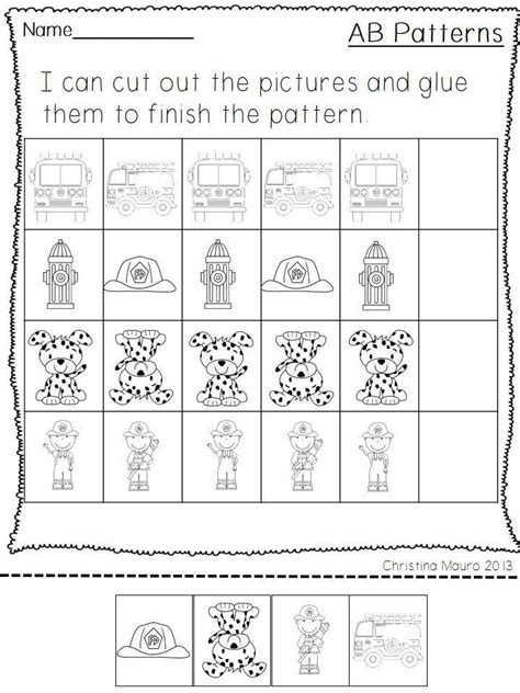 fire safety worksheets  kindergarten fire safety week pattern