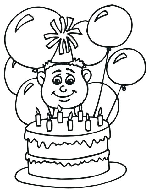birthday balloon coloring pages  getcoloringscom  printable