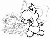 Kart Yoshi Mario Pages Coloring Getcolorings sketch template