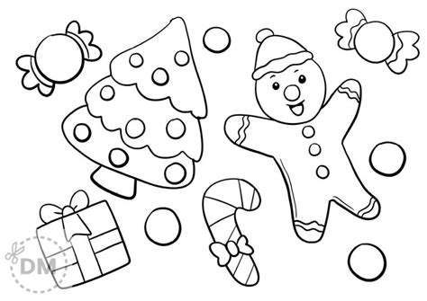 gingerbread christmas coloring page  kids diy magazinecom