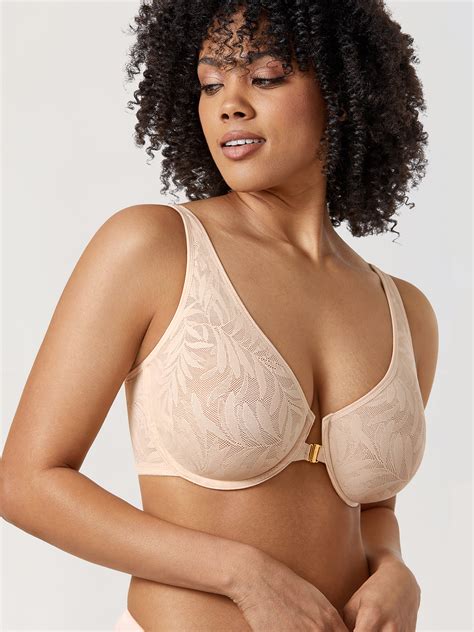 aisilin women s front closure bra unlined lace plunge sexy underwire