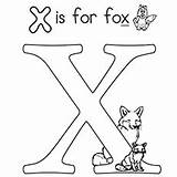 Letter Coloring Fox Pages Printable Wild Color Toddler sketch template