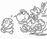 Yoshi Island Coloring Pages Ds Part Yoshis sketch template