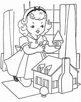 Little Girls Embroidery Coloring Vintage Book Paint Favorite Qisforquilter Quilter sketch template