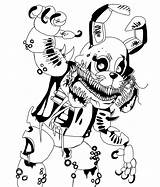 Fnaf Freddy Springtrap Bonnie Foxy Nightmare Freddys Colorir Puppy Imprimir Dibujar Funtime sketch template