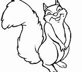 Squirrel Drawing Coloring Clipart Cartoon Outline Easy Smiling Pages Funny Flying Squirrels Draw Printable Cute Color Clip Drawings Getdrawings Gray sketch template