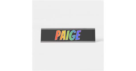 paige fun rainbow coloring desk  plate zazzle