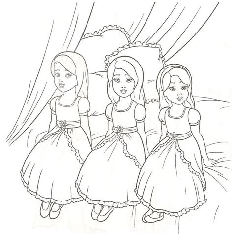 barbie  dancing princesses coloring pages canvas insight