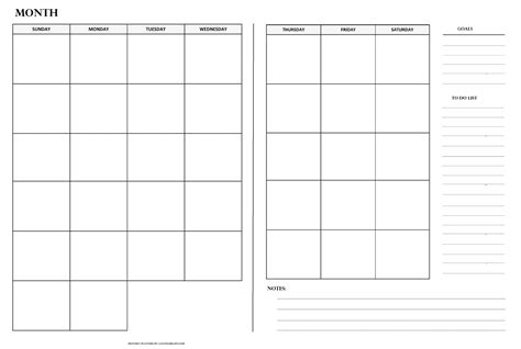 page monthly planner  binders  journals calendarkart