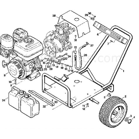 stihl rb   pressure washer rb   parts diagram  chassis rb