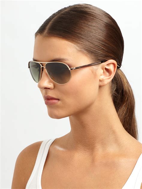 tom ford marko 58mm aviator sunglasses in metallic lyst