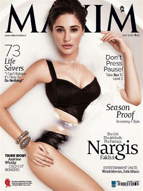 nargis fakhri hot bikini photos in maxim india magazine july 2013