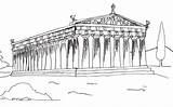 Parthenon Greek Acropolis Athens Template sketch template