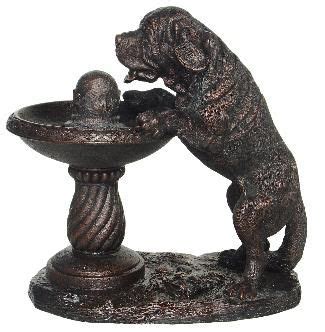 st bernard antique bronze fountain fountain feature water fountain big dogs  love dogs
