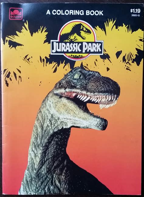 Vintage Dinosaur Art Jurassic Park A Coloring Book