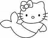 Hello Kitty Mermaid Coloring Print Pages Choose Board Simple sketch template