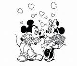 Minnie Mickey Coloring Kissing Mouse Pages Getcolorings Getdrawings sketch template