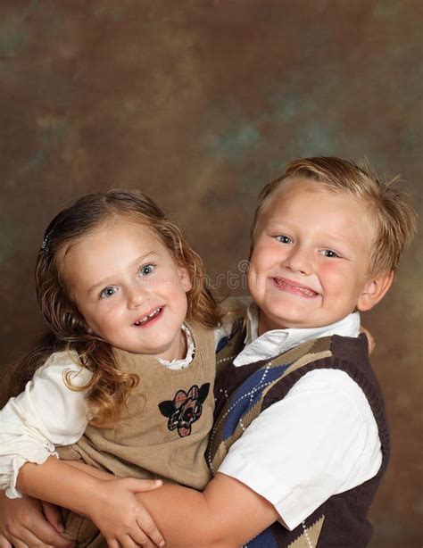 young boy  girl stock image image  american descent